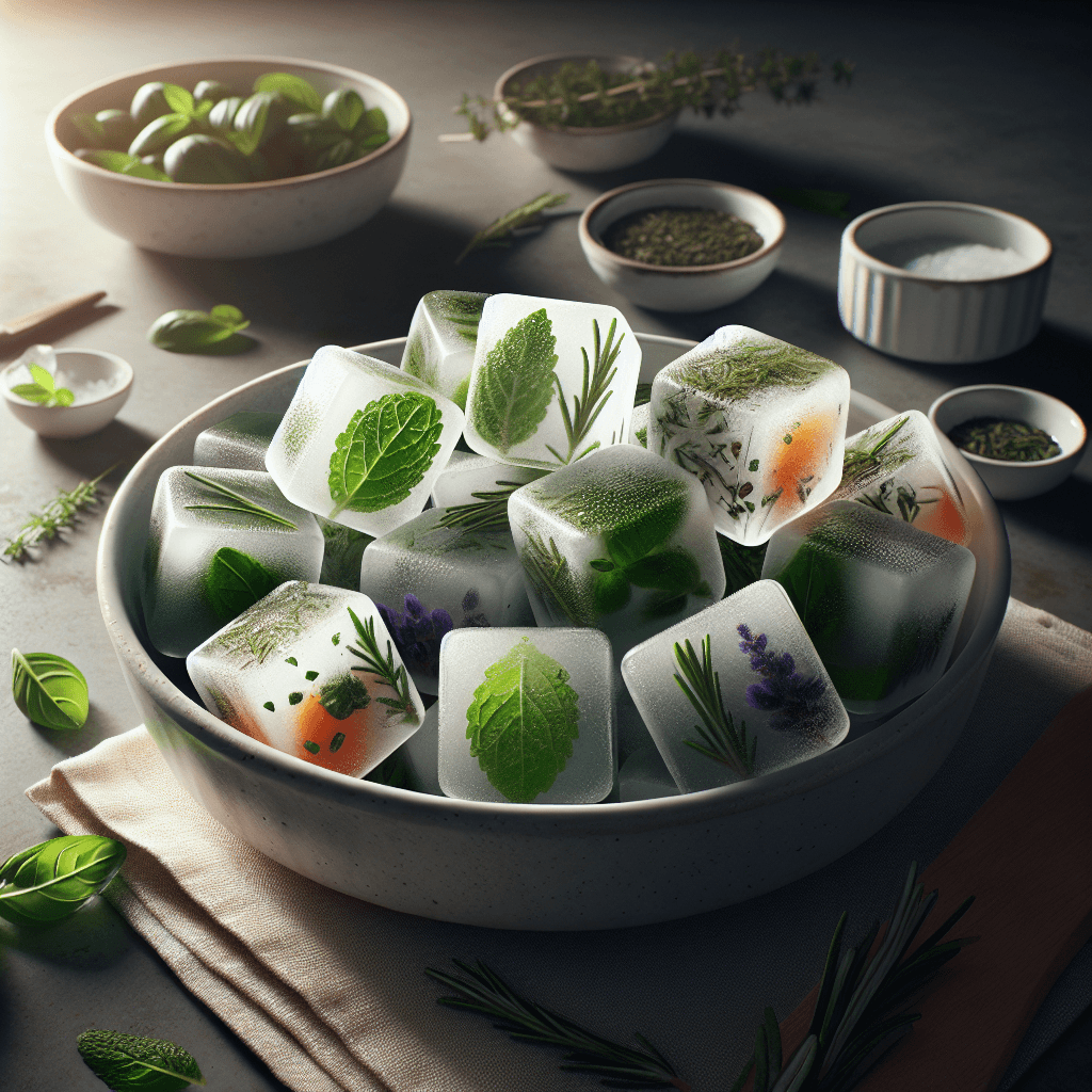 Herb-Infused Ice Cubes