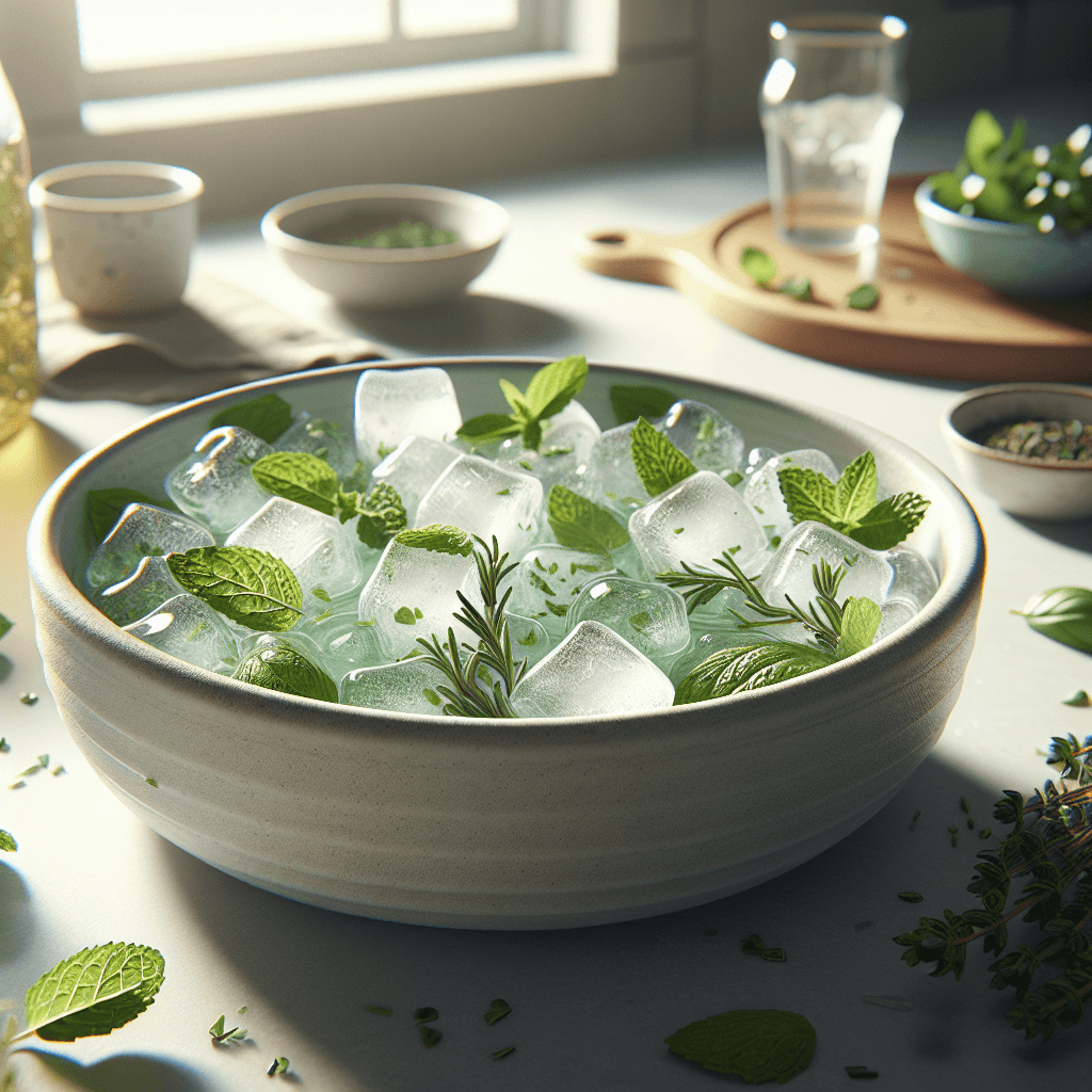 Herb-Infused Ice